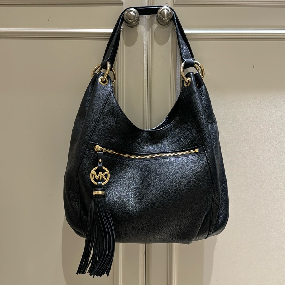 Black leather Michael Kors Handbag